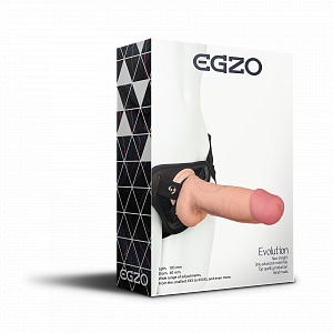 Страпон "Egzo" трусы-джоки + реалистичный фаллоимитатор 