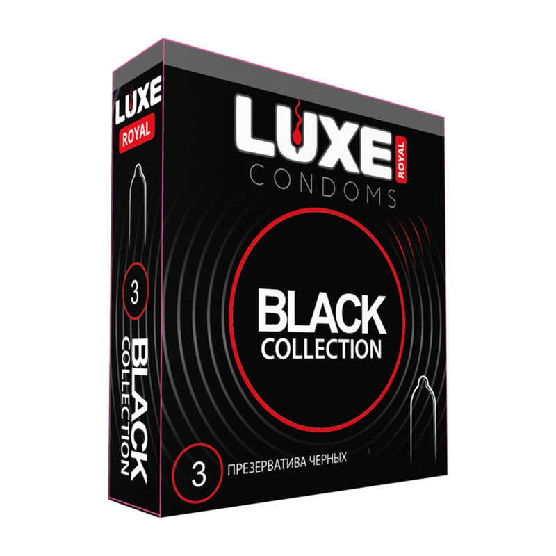 Презервативы "Luxe Black Collection" тонкие, черные, 3шт 
