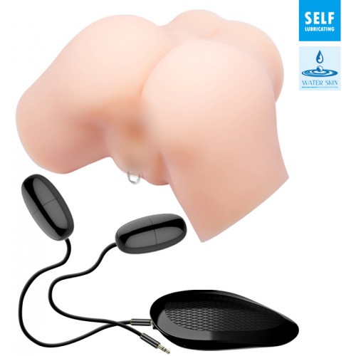 Мастурбатор с эффектом смазки "Crazy Bull Samantha" вагина + анус с двойной вибрацией 