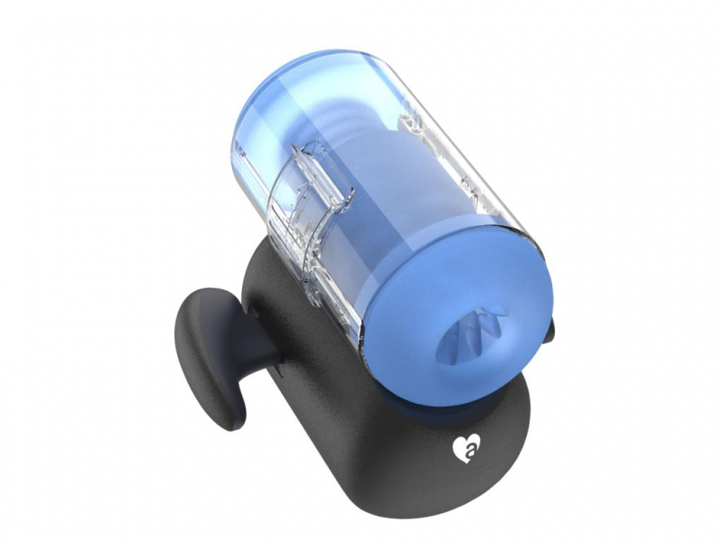 Мастурбатор с вибрацией и возвратно-поступательными движениями "Amovibe Black Knight" мега мощный 